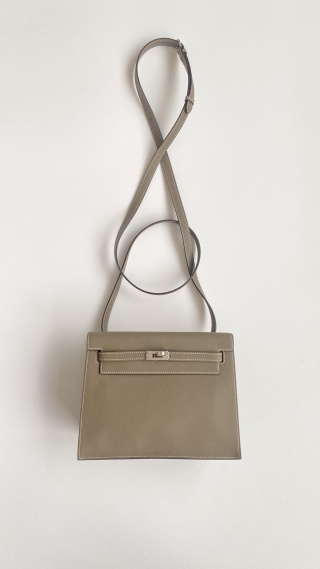 에르메스 켈리 댄스백 22 엘리펀트 그레이 실버 하드웨어 18314 Hermes Bag