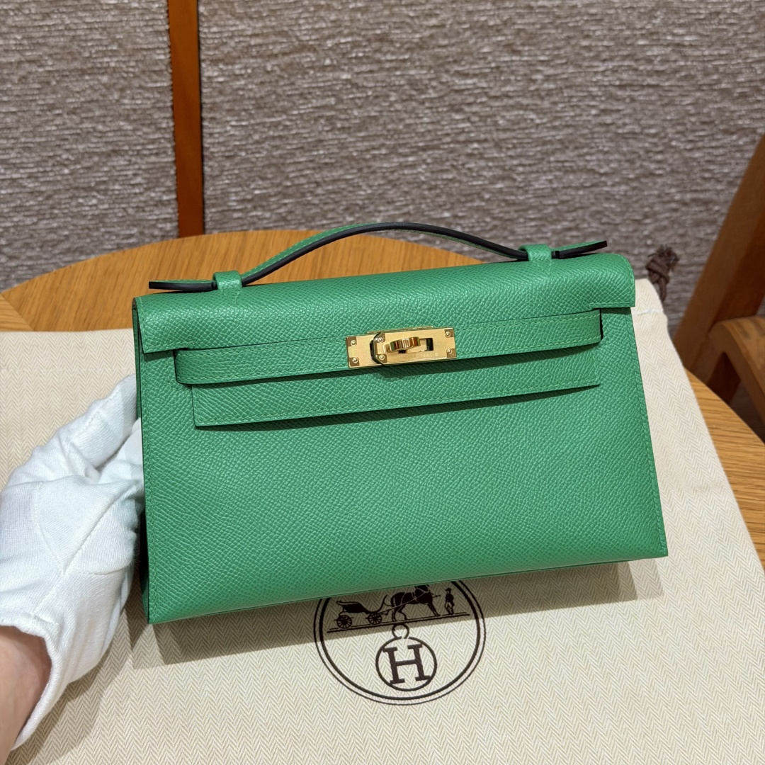 에르메스 켈리 포쉐트 22 골드 골드 하드웨어 18371 Hermes Bag