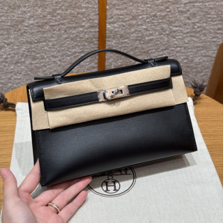 에르메스 미니 켈리 1 블랙 실버 하드웨어 18385 Hermes Bag