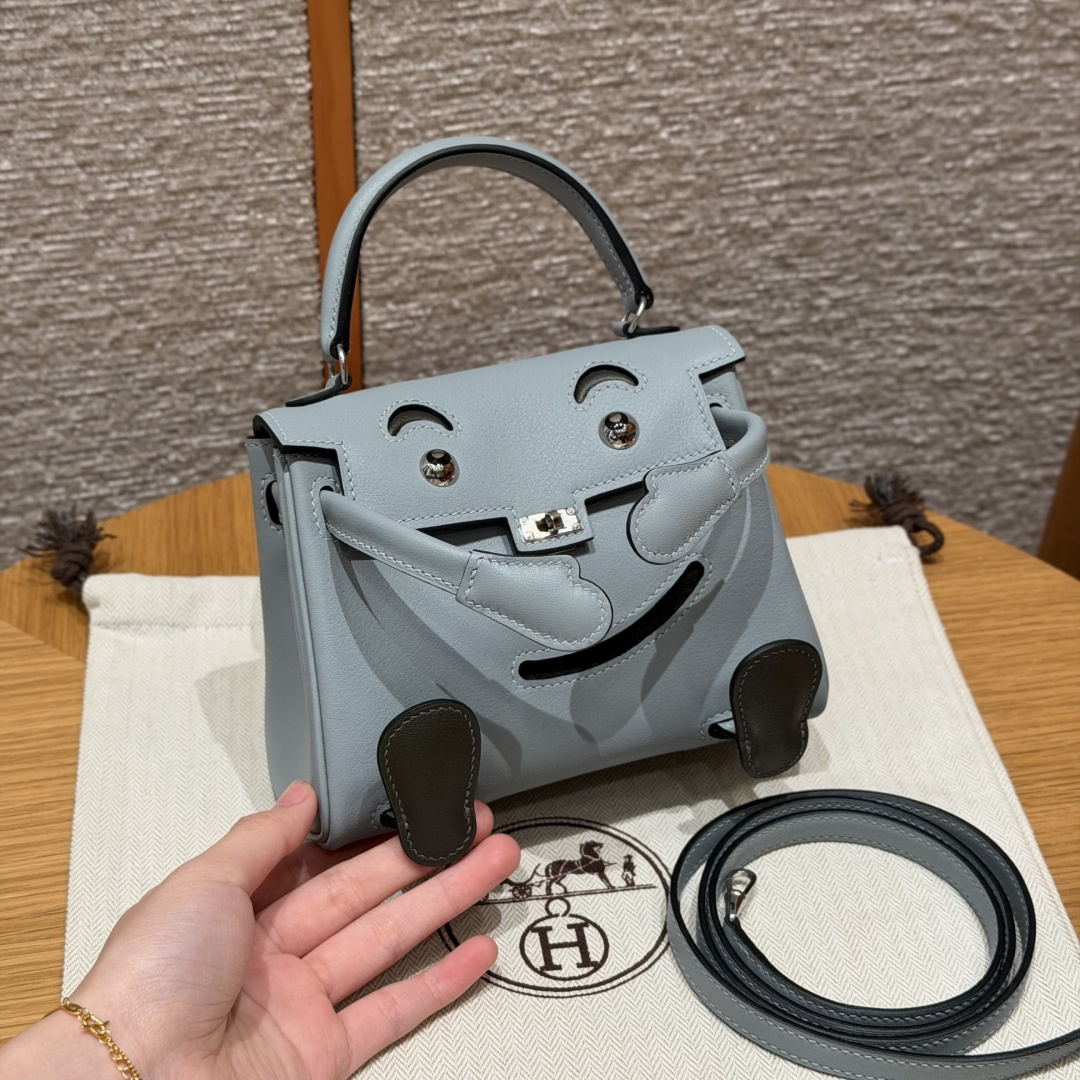 에르메스 켈리돌백 16 블루 실버 하드웨어 18394 Hermes Bag