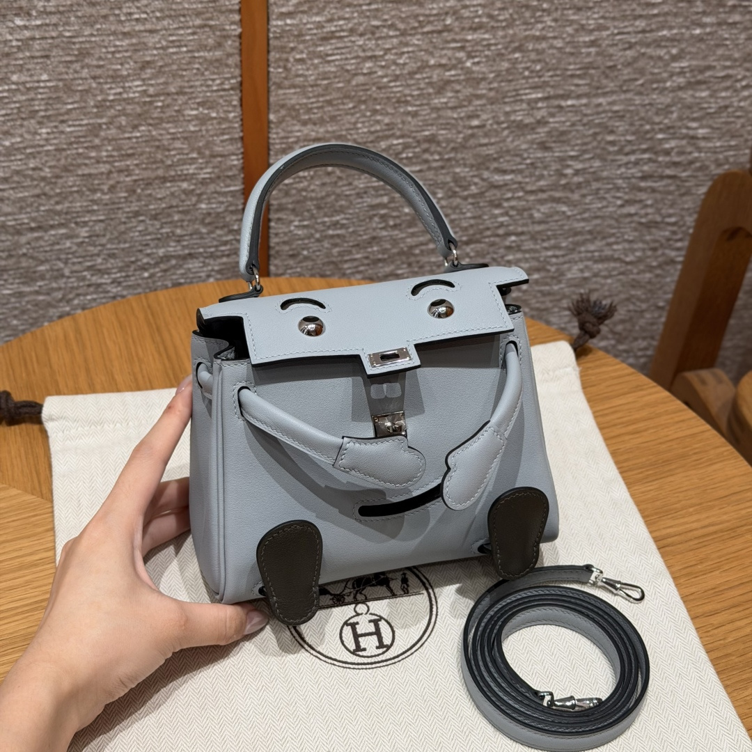 에르메스 켈리돌백 16 블루 실버 하드웨어 18400 Hermes Bag