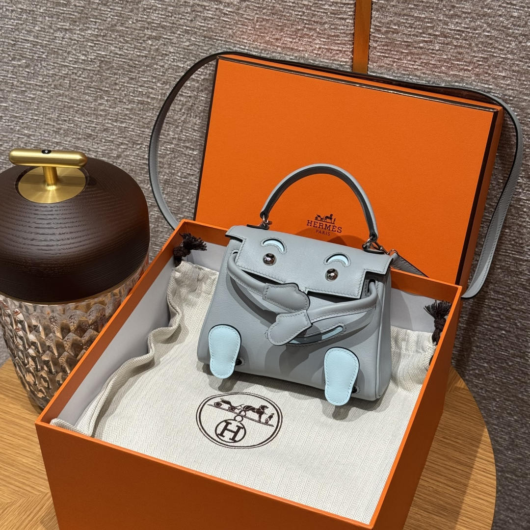 에르메스 켈리돌백 16 블루 실버 하드웨어 18402 Hermes Bag