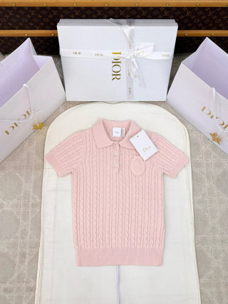 디올 여성 2026SS CD로고 반팔 니트 레플리카 18676 Dior Women T Shirt