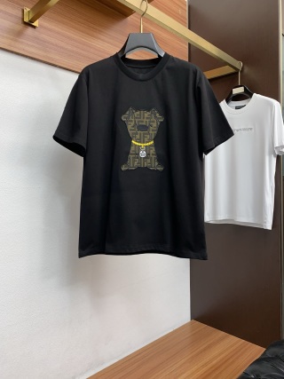 펜디 2026SS 자수 코튼 라운드넥 반팔 티셔츠 남성 1879 Fendi T Shirt