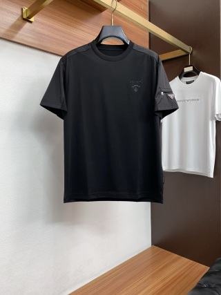 프라다 2026SS 로고 코튼 라운드넥 반팔 티셔츠 1890 Prada T Shirt