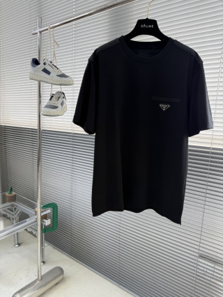 프라다 삼각로고 코튼 나일론 반팔 티셔츠 1911 Prada T Shirt