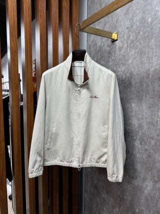 로로피아나 2026SS 자수 체크 자켓 19300 Loro Piana