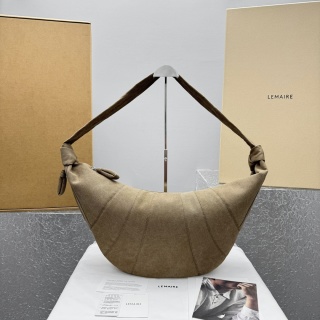 르메르 크루아상 캔버스 숄더백 라지 브라운 8820 Lemaire Bag