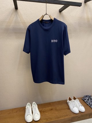 루이비통 로고 프린트 데님 반팔 티셔츠 2021 Louis Vuitton T Shirt