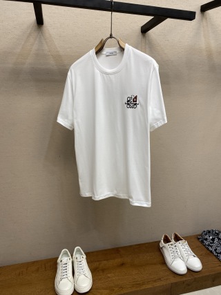 로에베 2026SS 로고 자수 코튼 반팔 티셔츠 남녀공용 2109 Loewe T Shirt