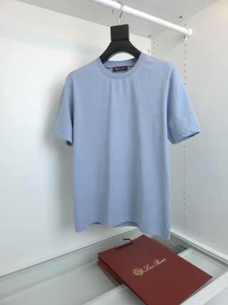 로로피아나 린넨 코튼 라운드넥 반팔 티셔츠 23458 Loro Piana T Shirt
