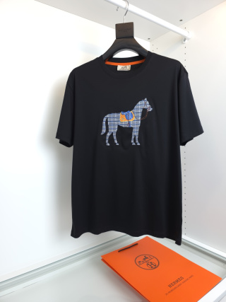 에르메스 자수 코튼 오버핏 반팔 티셔츠 23460 Hermes T Shirt