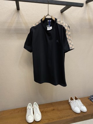버버리 자수 체크 코튼 반팔 티셔츠 23498 Burberry T Shirt