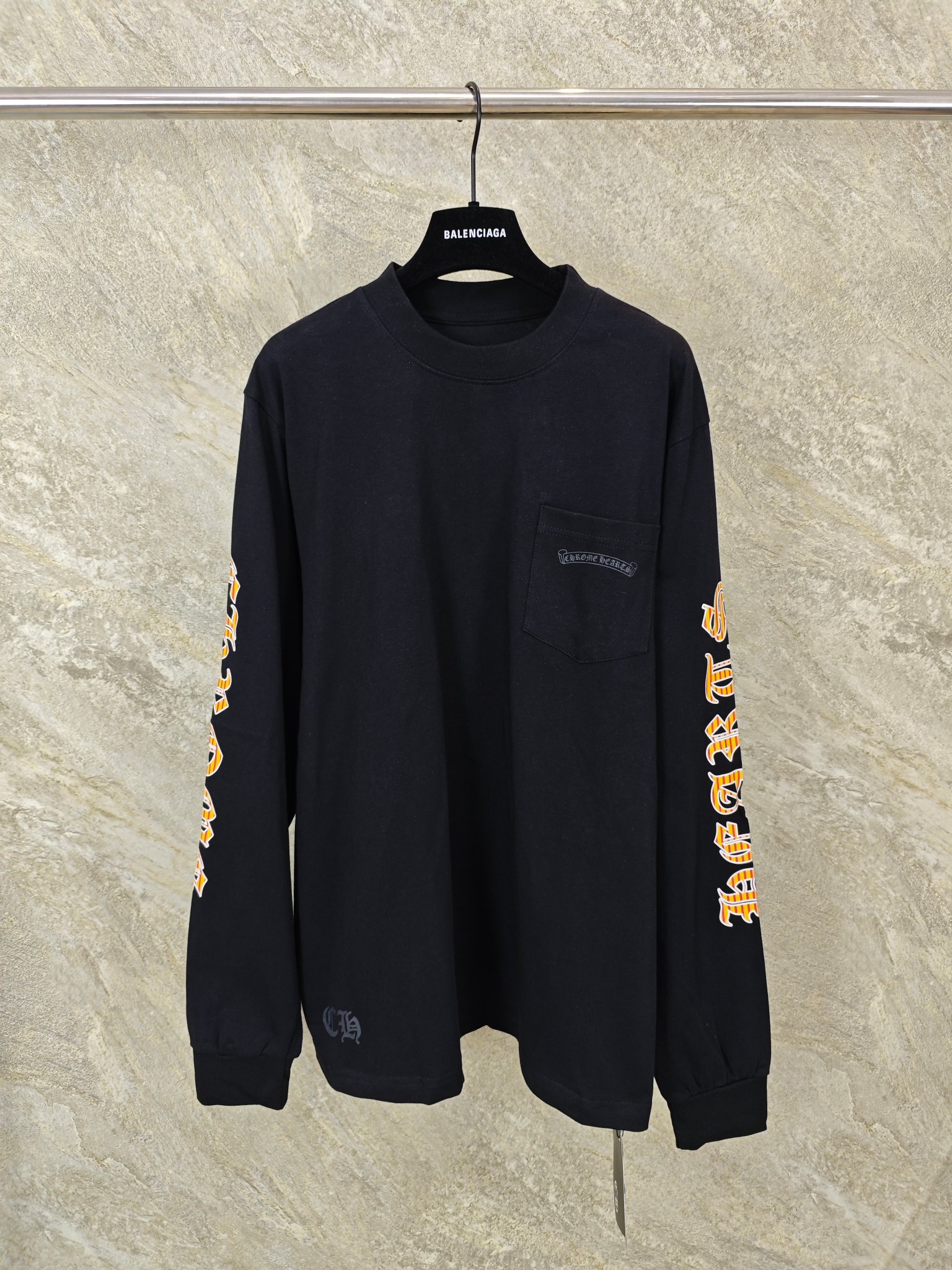 크롬하츠 마이애미 콜라보 크루넥 프린트 긴팔 티셔츠 28945 Chrome Hearts Long Sleeve