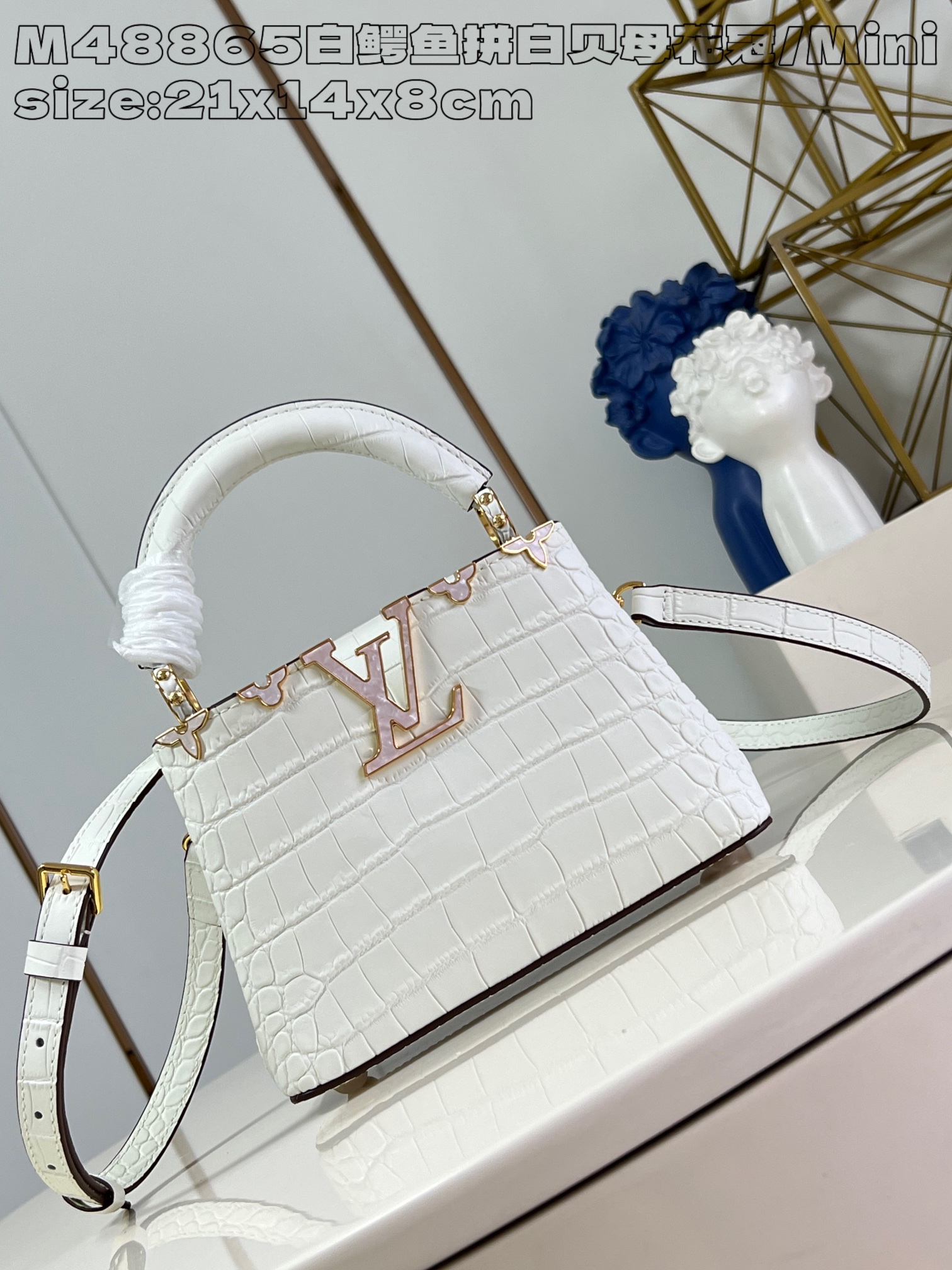 루이비통 M48865 화이트 카푸신 핸드백 미니 Louis Vuitton Bag