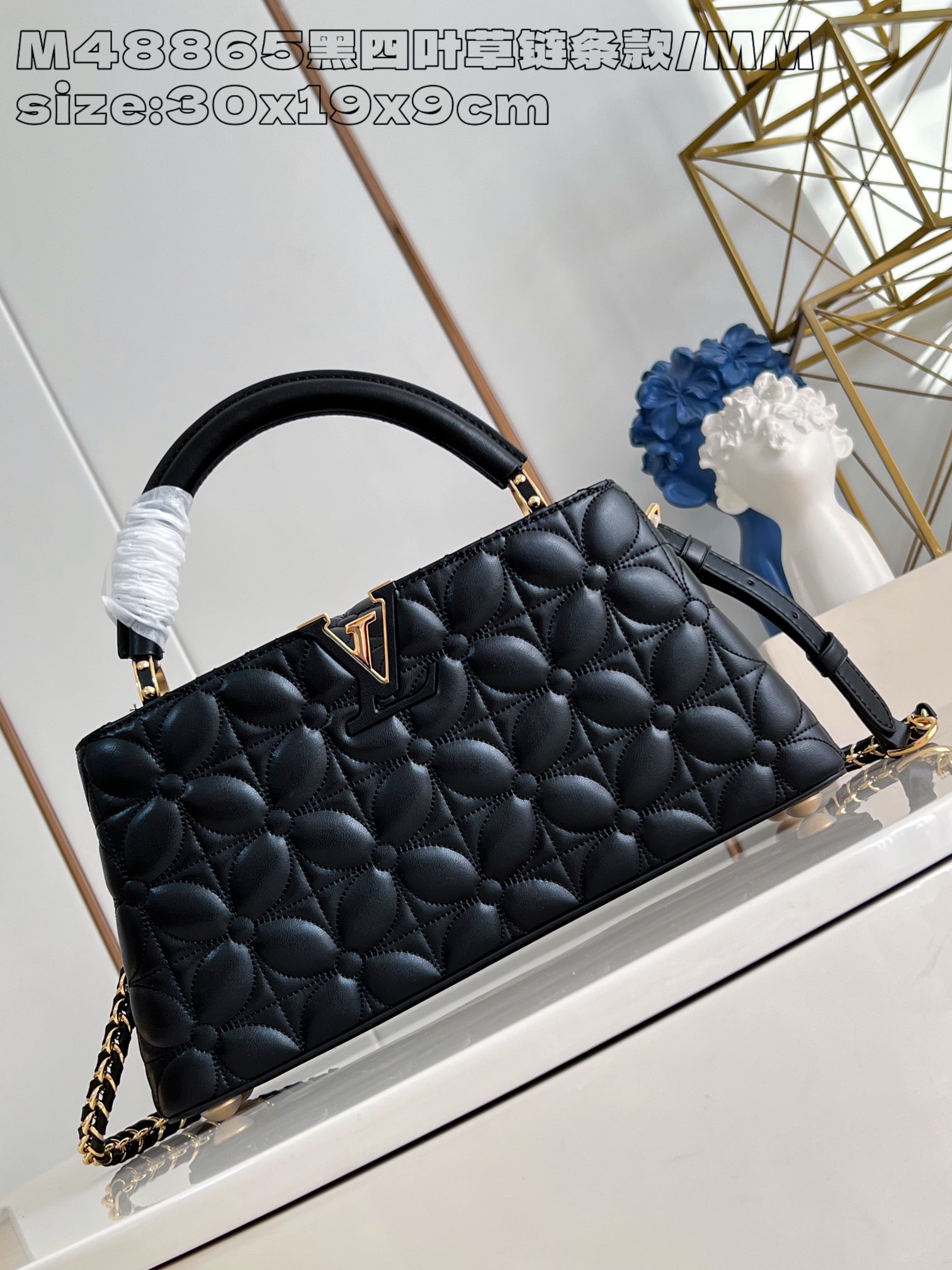루이비통 M48865 블랙 카푸신 핸드백 스몰 미디엄 Louis Vuitton Bag