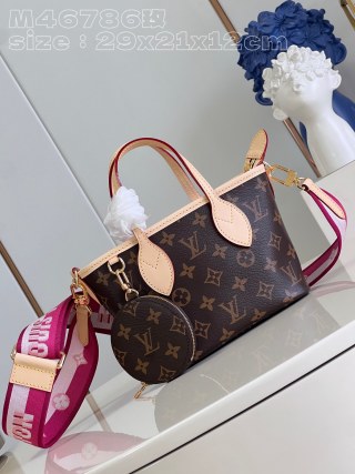 루이비통 M46786 레드 네버풀 핸드백 스몰 다미에 Louis Vuitton Bag