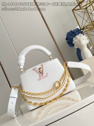루이비통 M48865 화이트 카푸신 핸드백 미니 Louis Vuitton Bag