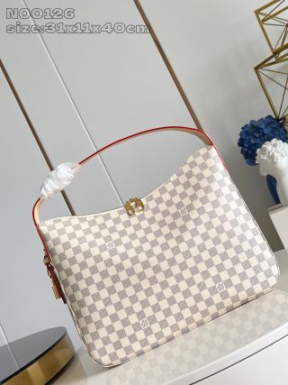 루이비통 N00126 화이트 월릿 핸드백 미디엄 Louis Vuitton Bag