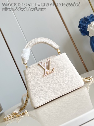 루이비통 M48865 화이트 카푸신 핸드백 미니 Louis Vuitton Bag