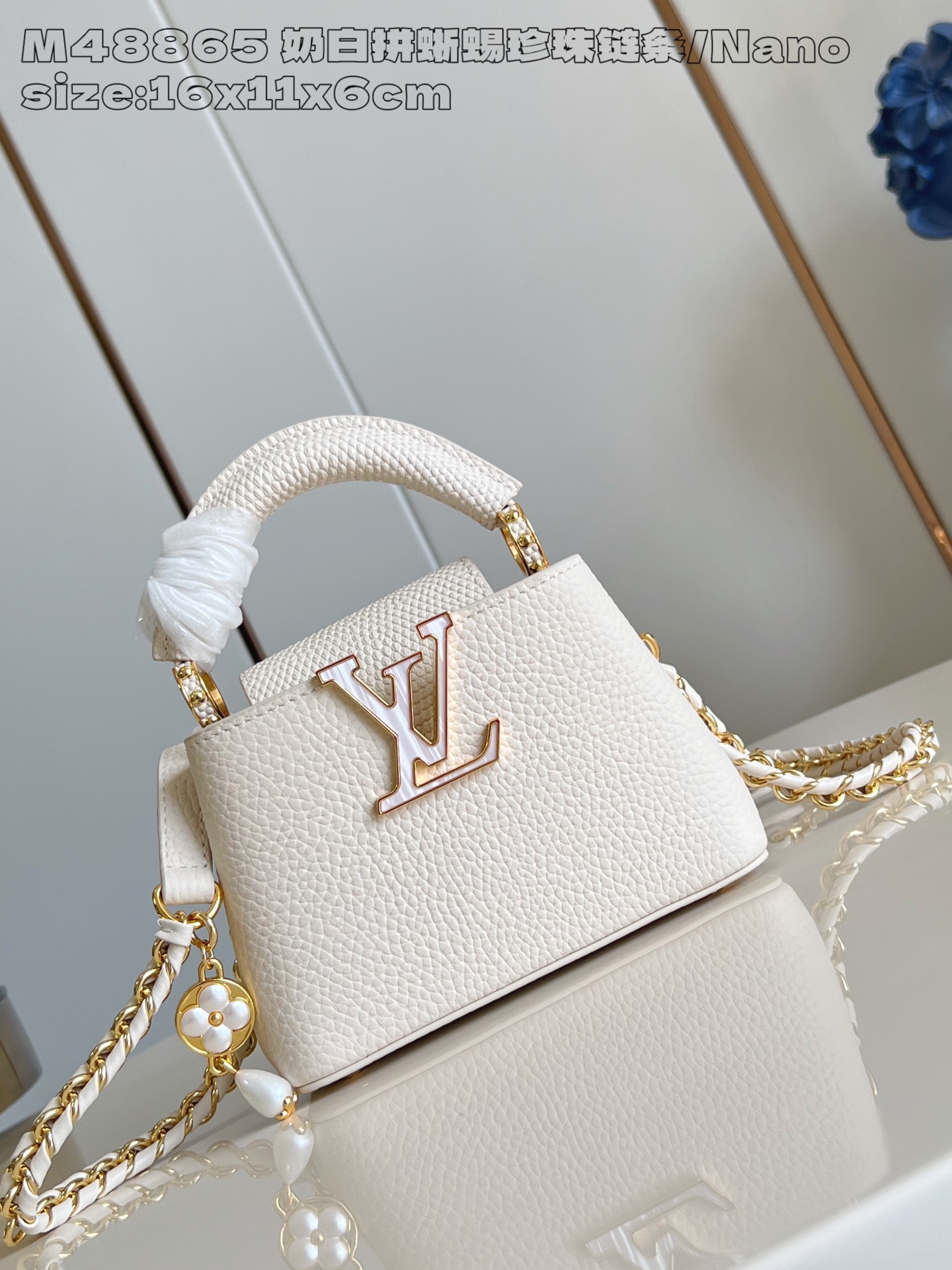 루이비통 M48865 화이트 카푸신 핸드백 나노 미니 Louis Vuitton Bag