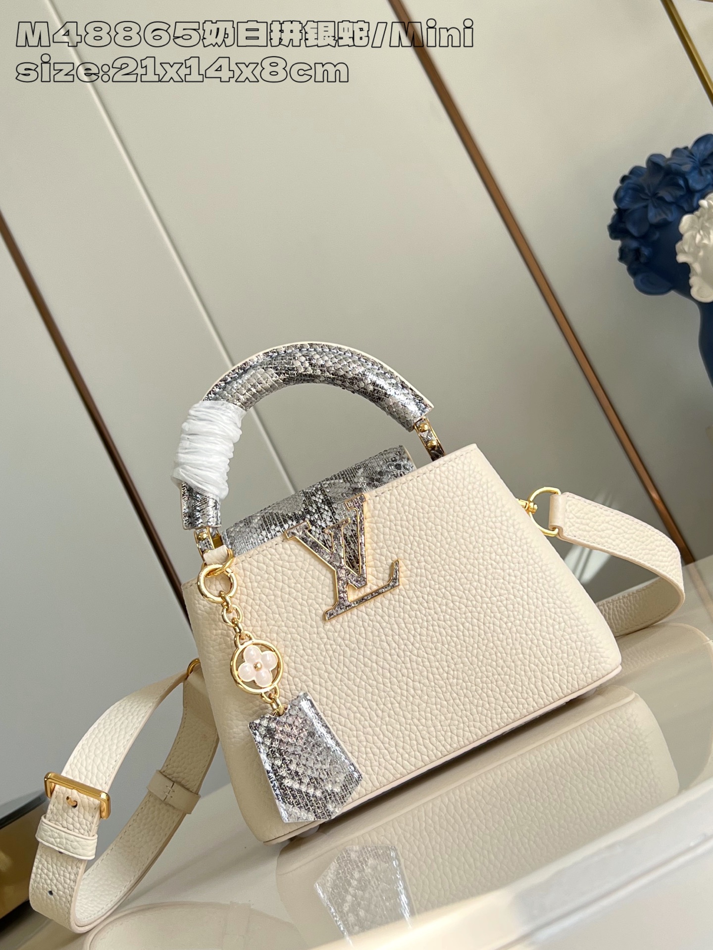 루이비통 M48865 화이트 카푸신 핸드백 미니 Louis Vuitton Bag