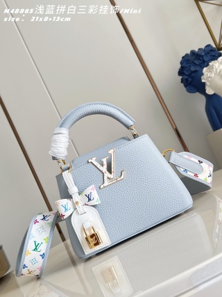 루이비통 M48865 화이트 카푸신 핸드백 미니 모노그램 Louis Vuitton Bag
