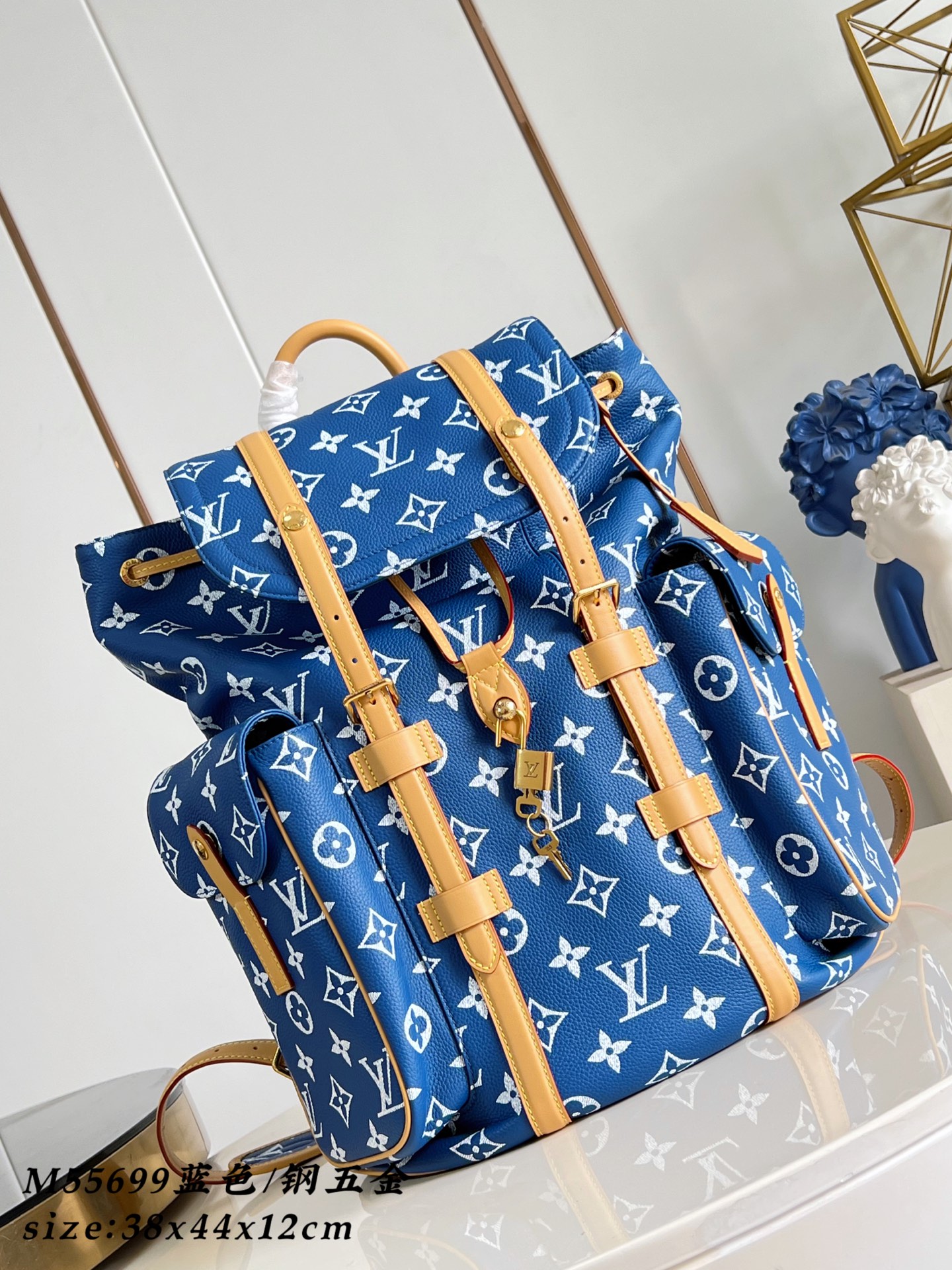 루이비통 M55699 블루 백팩 미디엄 모노그램 Louis Vuitton Bag
