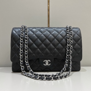샤넬 CF 클래식 플랩백 블랙 은장 캐비어 소가죽 32838 Chanel Bag