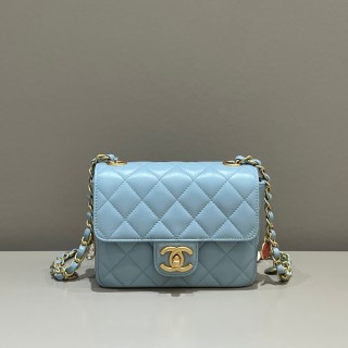 샤넬 23C 가방 스몰 블루 램스킨 32894 Chanel Bag