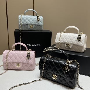 샤넬 22P CF 클래식 플랩백 미니 블랙 화이트 32896 Chanel Bag