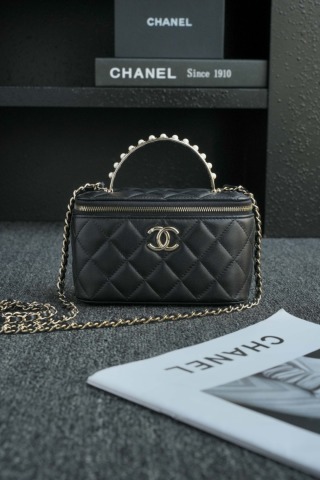 샤넬 베니티백 블랙 펄체인 핸들 32919 Chanel Bag