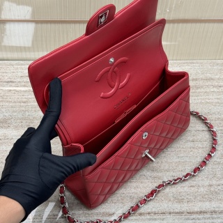샤넬 가방 버건디 레드 은장 32935 Chanel Bag