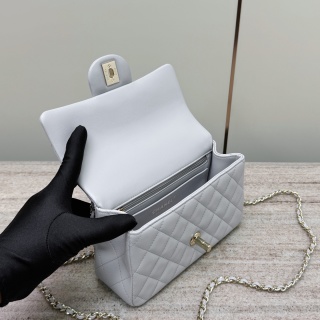 샤넬 25P 가방 미니 라이트 그레이 핸들 32952 Chanel Bag