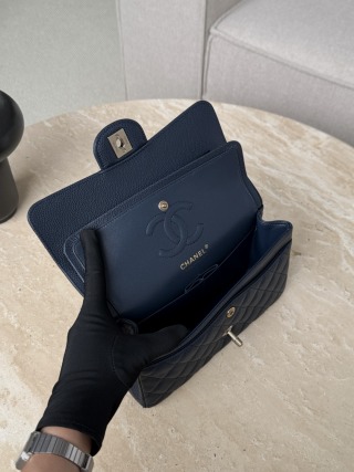샤넬 가방 오션 블루 연금장 엣지 스티치 33081 Chanel Bag
