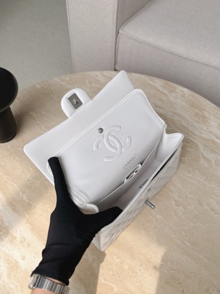 샤넬 가방 화이트 은장 33092 Chanel Bag