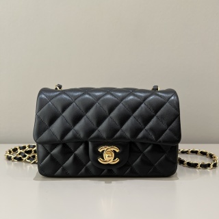 샤넬 CF 클래식 플랩백 20cm 블랙 금장 램스킨 33199 Chanel Bag