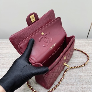 샤넬 가방 버건디 레드 금장 33243 Chanel Bag