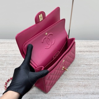 샤넬 가방 로즈 레드 금장 캐비어 33301 Chanel Bag