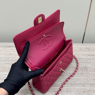 샤넬 가방 로즈 레드 연금장 캐비어 33303 Chanel Bag