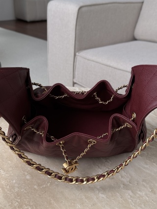 샤넬 25S 호보백 버건디 레드 33356 Chanel Bag