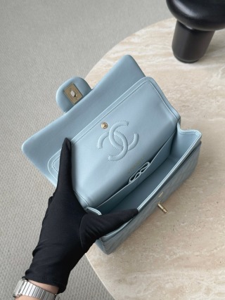 샤넬 가방 라이트 블루 연금장 33366 Chanel Bag