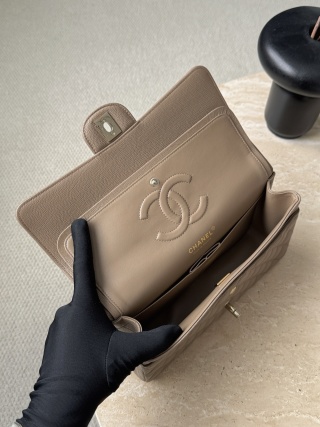 샤넬 가방 딥 베이지 연금장 캐비어 33398 Chanel Bag