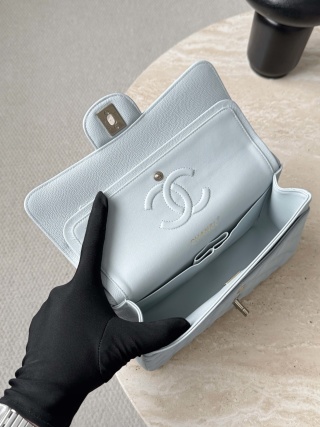 샤넬 가방 라이트 블루 연금장 캐비어 33449 Chanel Bag