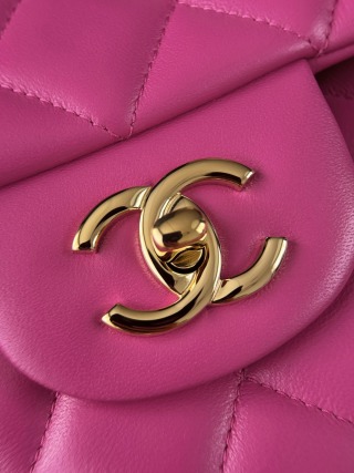 샤넬 가방 로즈 레드 금장 33565 Chanel Bag