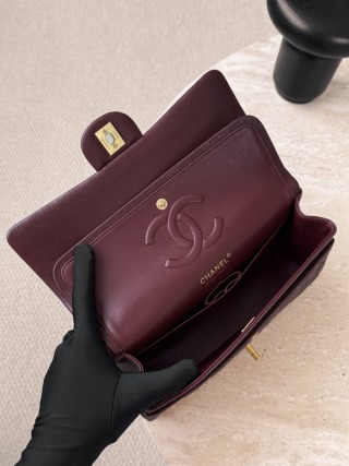 샤넬 가방 버건디 레드 금장 캐비어 33582 Chanel Bag