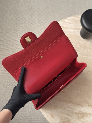 샤넬 가방 레드 금장 엣지 스티치 33586 Chanel Bag