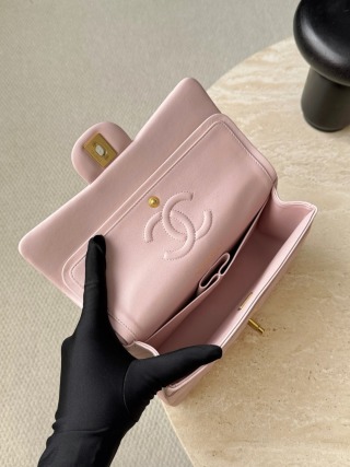 샤넬 가방 라이트 핑크 금장 33688 Chanel Bag