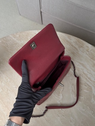 샤넬 가방 버건디 빈티지 은장 33701 Chanel Bag