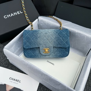 샤넬 24S 가방 블루 금장 데님 체인 33867 Chanel Bag
